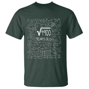 70th Birthday Math T Shirt Square Root of 4900 Funny Math Nerd 70 Year Old Gift