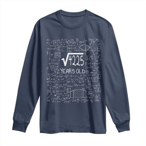 65th Birthday Math Long Sleeve Shirt Square Root of 4225 Funny Math Nerd 65 Year Old Gift