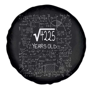 65th Birthday Math Spare Tire Cover Square Root of 4225 Funny Math Nerd 65 Year Old Gift