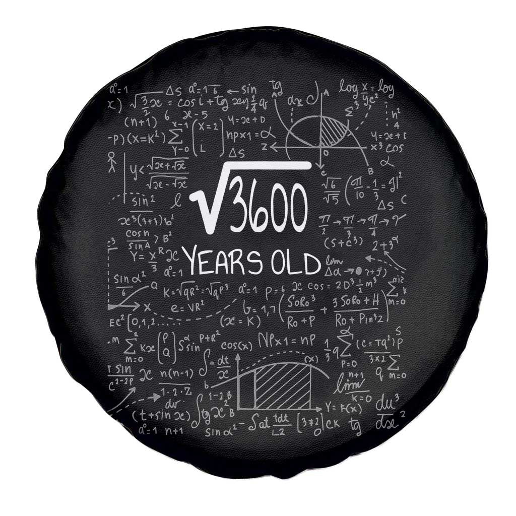 60th Birthday Math Spare Tire Cover Square Root of 3600 Funny Math Nerd 60 Year Old Gift