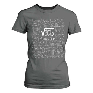 55th Birthday Math T Shirt For Women Square Root of 3025 Funny Math Nerd 55 Year Old Gift