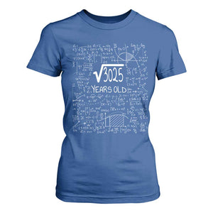55th Birthday Math T Shirt For Women Square Root of 3025 Funny Math Nerd 55 Year Old Gift