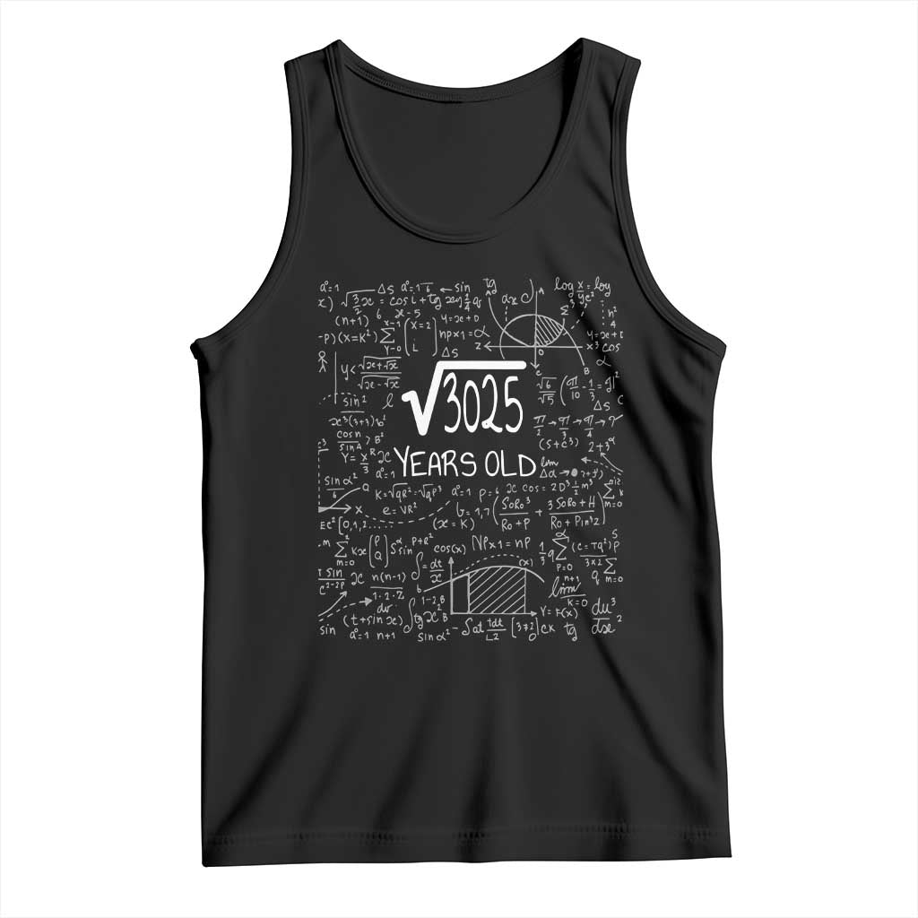 55th Birthday Math Tank Top Square Root of 3025 Funny Math Nerd 55 Year Old Gift