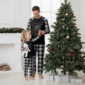 50th Birthday Math Plaid Pajama Set Square Root of 2500 Funny Math Nerd 50 Year Old Gift