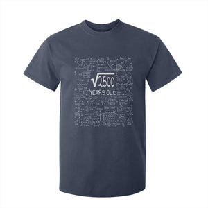 50th Birthday Math T Shirt For Kid Square Root of 2500 Funny Math Nerd 50 Year Old Gift