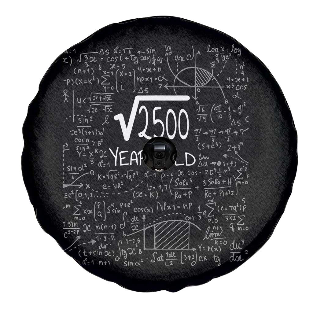 50th Birthday Math Spare Tire Cover Square Root of 2500 Funny Math Nerd 50 Year Old Gift