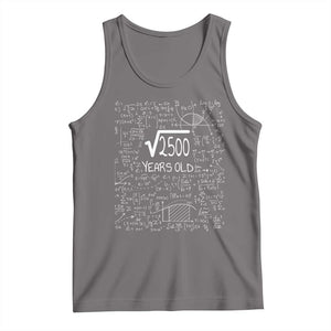 50th Birthday Math Tank Top Square Root of 2500 Funny Math Nerd 50 Year Old Gift