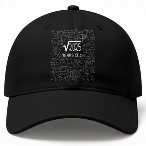 45th Birthday Math Baseball Cap Square Root of 2025 Funny Math Nerd 45 Year Old Gift
