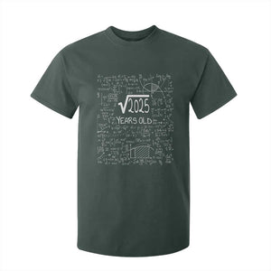 45th Birthday Math T Shirt For Kid Square Root of 2025 Funny Math Nerd 45 Year Old Gift