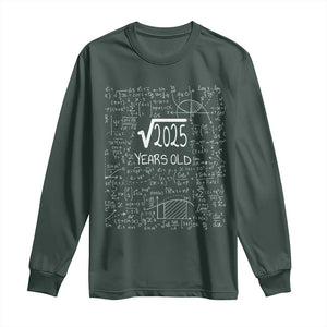 45th Birthday Math Long Sleeve Shirt Square Root of 2025 Funny Math Nerd 45 Year Old Gift