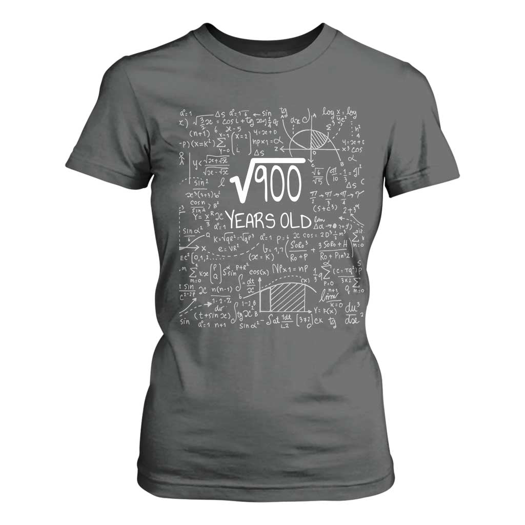 30th Birthday Math T Shirt For Women Square Root of 900 Funny Math Nerd 30 Year Old Gift