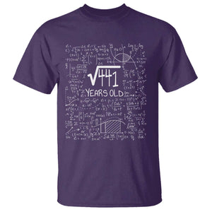 21st Birthday Math T Shirt Square Root of 441 Funny Math Nerd 21 Year Old Gift