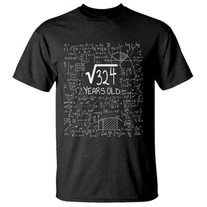 18th Birthday Math T Shirt Square Root of 324 Funny Math Nerd 18 Year Old Gift