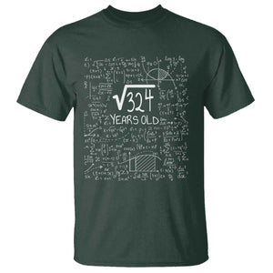 18th Birthday Math T Shirt Square Root of 324 Funny Math Nerd 18 Year Old Gift
