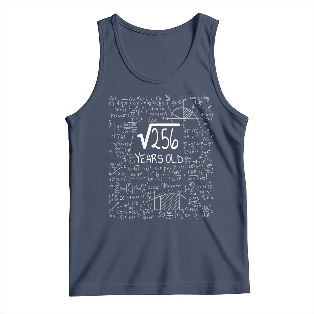 16th Birthday Math Tank Top Square Root of 256 Funny Math Nerd 16 Year Old Gift