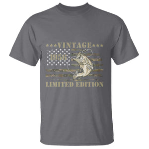 70th Birthday Fishing Vintage 1956 Limited Edition T Shirt Bass Fishing Camouflage American Flag Fisherman Gift