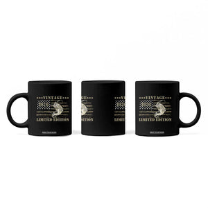 50th Birthday Fishing Vintage 1976 Limited Edition Coffee Mug Bass Fishing Camouflage American Flag Fisherman Gift