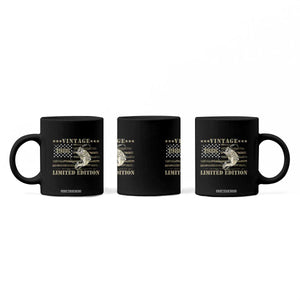 40th Birthday Fishing Vintage 1986 Limited Edition Coffee Mug Bass Fishing Camouflage American Flag Fisherman Gift