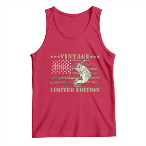 40th Birthday Fishing Vintage 1986 Limited Edition Tank Top Bass Fishing Camouflage American Flag Fisherman Gift
