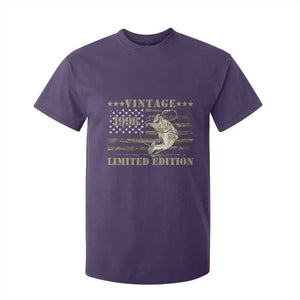 30th Birthday Fishing Vintage 1996 Limited Edition T Shirt For Kid Bass Fishing Camouflage American Flag Fisherman Gift