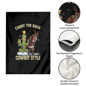 Funny Santa Hunting Garden Flag Carry The Rack Cowboy Style TS14 Print Your Wear