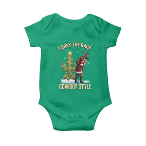 Funny Santa Hunting Baby Onesie Carry The Rack Cowboy Style TS14 Irish Green Print Your Wear