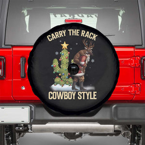 Funny Santa Hunting Spare Tire Cover Carry The Rack Cowboy Style TS14 Black Print Your Wear