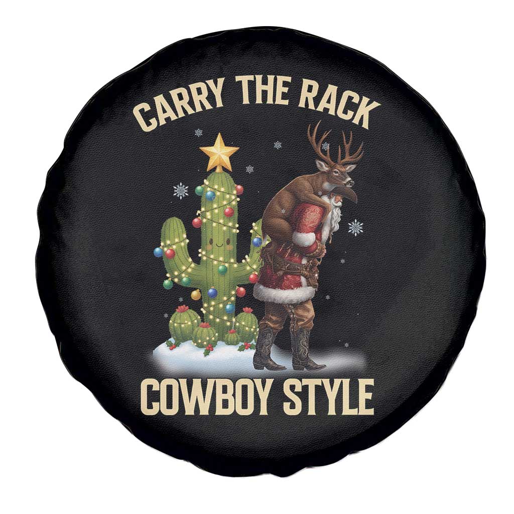 Funny Santa Hunting Spare Tire Cover Carry The Rack Cowboy Style TS14 Print Your Wear