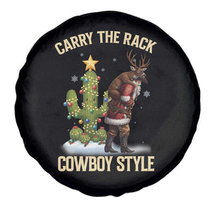 Funny Santa Hunting Spare Tire Cover Carry The Rack Cowboy Style TS14 Print Your Wear