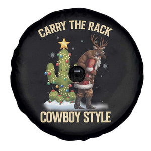 Funny Santa Hunting Spare Tire Cover Carry The Rack Cowboy Style TS14 Print Your Wear