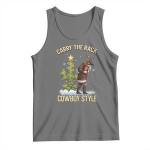 Funny Santa Hunting Tank Top Carry The Rack Cowboy Style TS14 Black Heather Print Your Wear