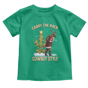 Funny Santa Hunting Toddler T Shirt Carry The Rack Cowboy Style TS14 Irish Green Print Your Wear