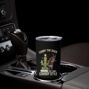 Funny Santa Hunting Tumbler Cup Carry The Rack Cowboy Style TS14 Print Your Wear