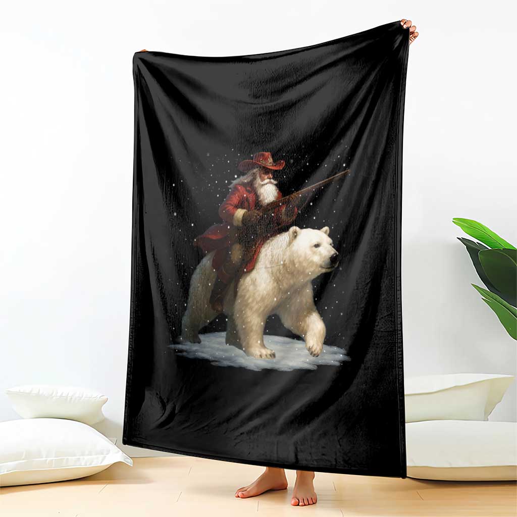 Funny Santa Gun Christmas Throw Blanket TS14 Print Your Wear