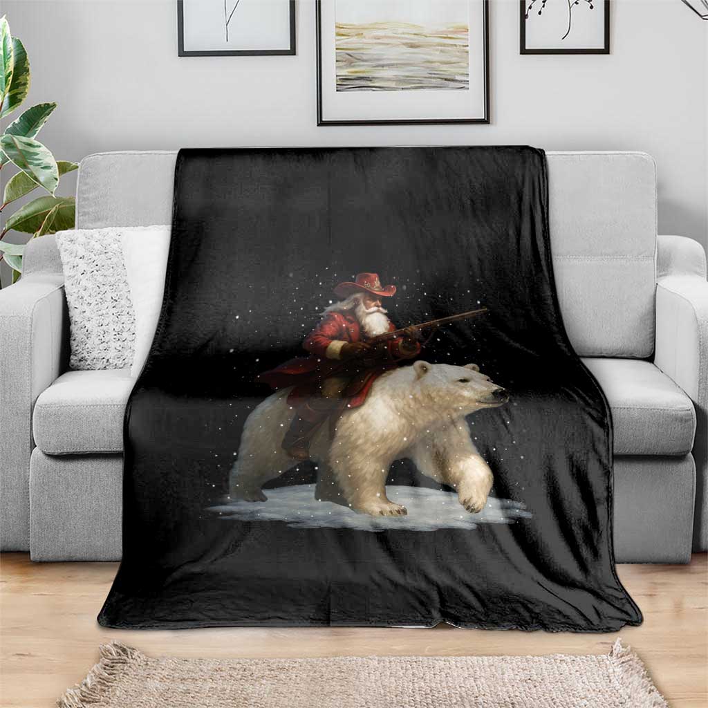 Funny Santa Gun Christmas Throw Blanket TS14 Print Your Wear