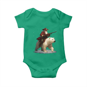 Funny Santa Gun Christmas Baby Onesie TS14 Irish Green Print Your Wear