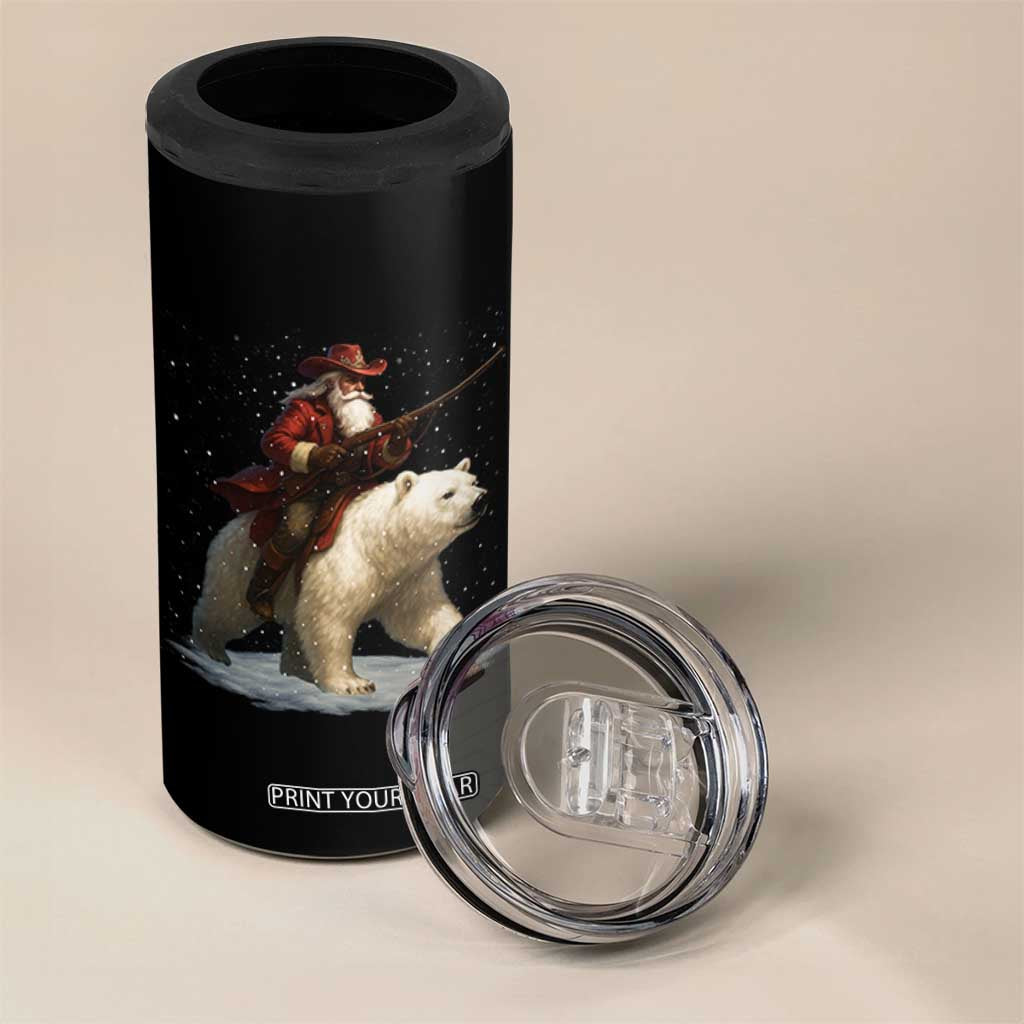 Funny Santa Gun Christmas 4 in 1 Can Cooler Tumbler TS14 Print Your Wear