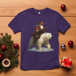 Funny Santa Gun Christmas T Shirt TS14 Purple Print Your Wear