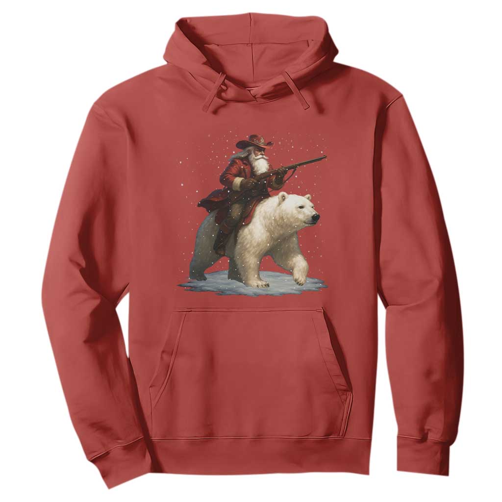 Funny Santa Gun Christmas Hoodie TS14 Red Print Your Wear