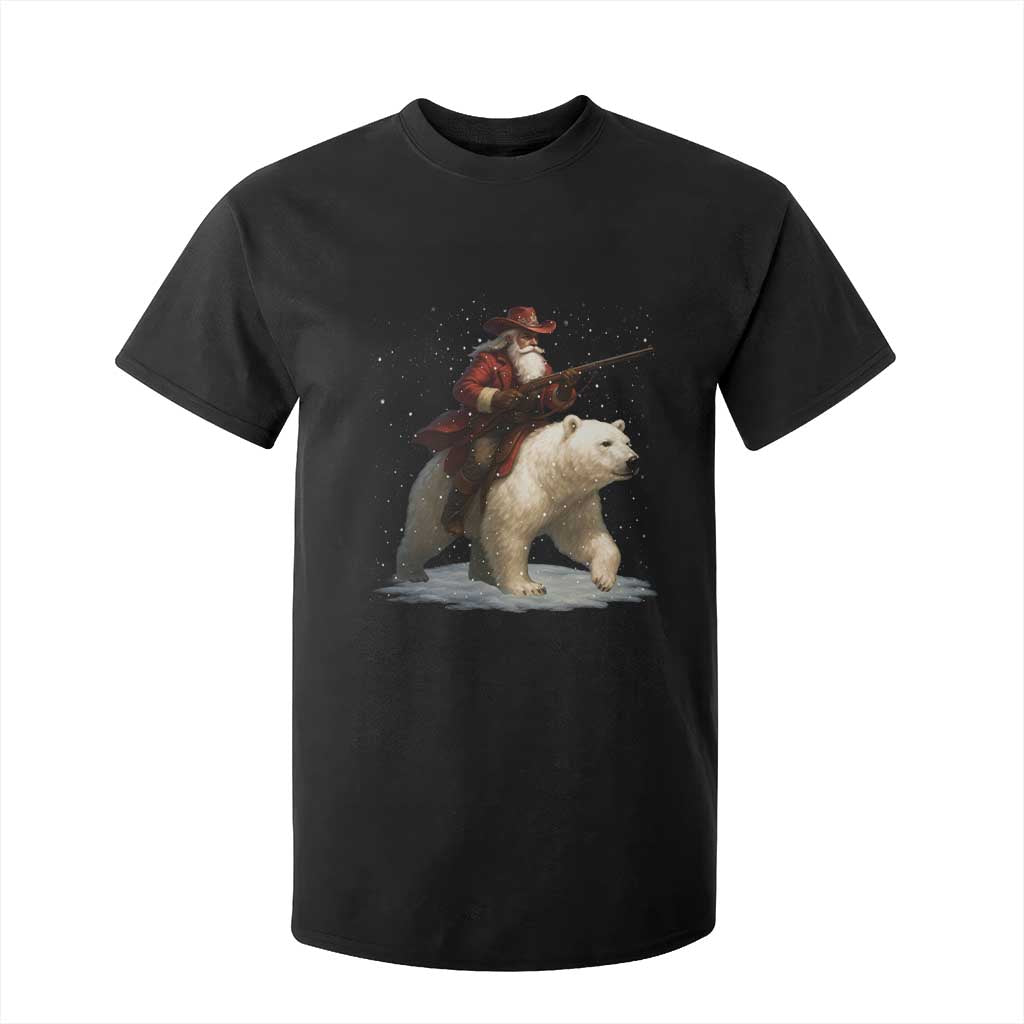 Funny Santa Gun Christmas T Shirt For Kid TS14 Black Print Your Wear