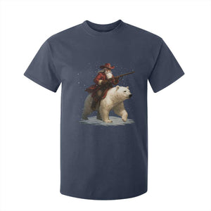 Funny Santa Gun Christmas T Shirt For Kid TS14 Navy Print Your Wear