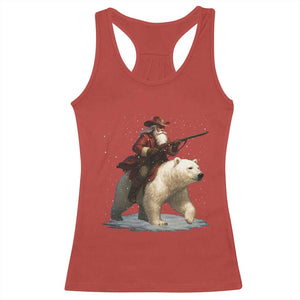 Funny Santa Gun Christmas Racerback Tank Top TS14 Red Print Your Wear