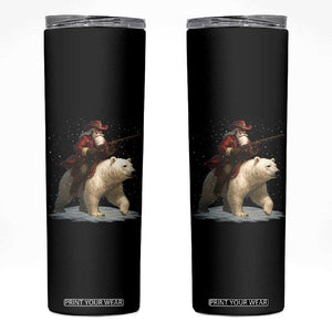 Funny Santa Gun Christmas Skinny Tumbler TS14 Black Print Your Wear