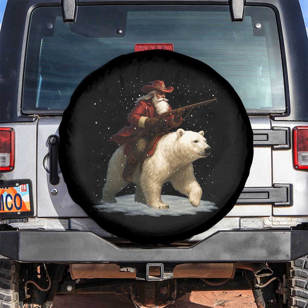 Funny Santa Gun Christmas Spare Tire Cover TS14 No hole Black Print Your Wear
