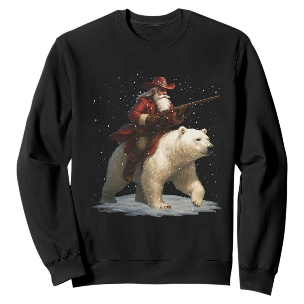 Funny Santa Gun Christmas Sweatshirt TS14 Black Print Your Wear