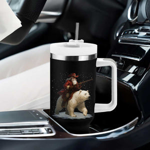 Funny Santa Gun Christmas Tumbler With Handle TS14 Print Your Wear