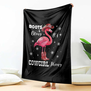 Cowboy Flamingo Throw Blanket Boots And Bling It Is A Cowgirl Thing TS14 Print Your Wear
