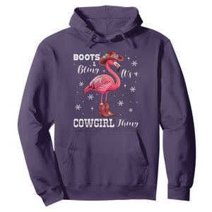 Cowboy Flamingo Hoodie Boots And Bling It Is A Cowgirl Thing TS14 Purple Print Your Wear