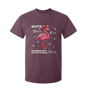 Cowboy Flamingo T Shirt For Kid Boots And Bling It Is A Cowgirl Thing TS14 Maroon Print Your Wear