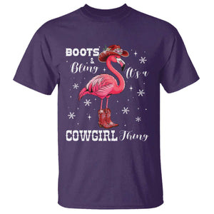 Cowboy Flamingo T Shirt Boots And Bling It Is A Cowgirl Thing TS14 Purple Print Your Wear